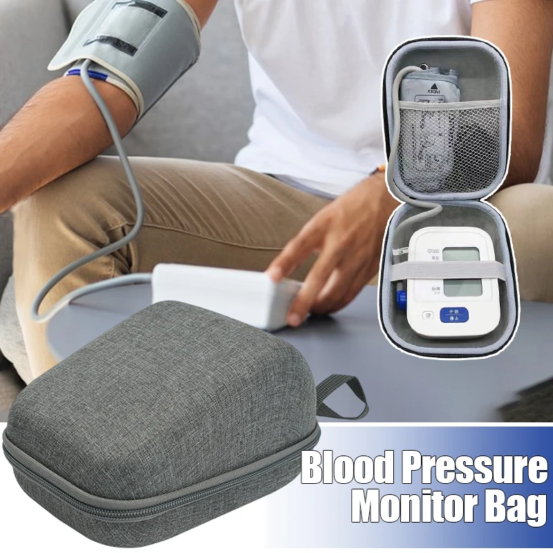 

Dustproof Protective Eva Hard Case for Upper Arm Blood Pressure Monitor with Cuff Portable Travel Carrying Protect Storage Bag