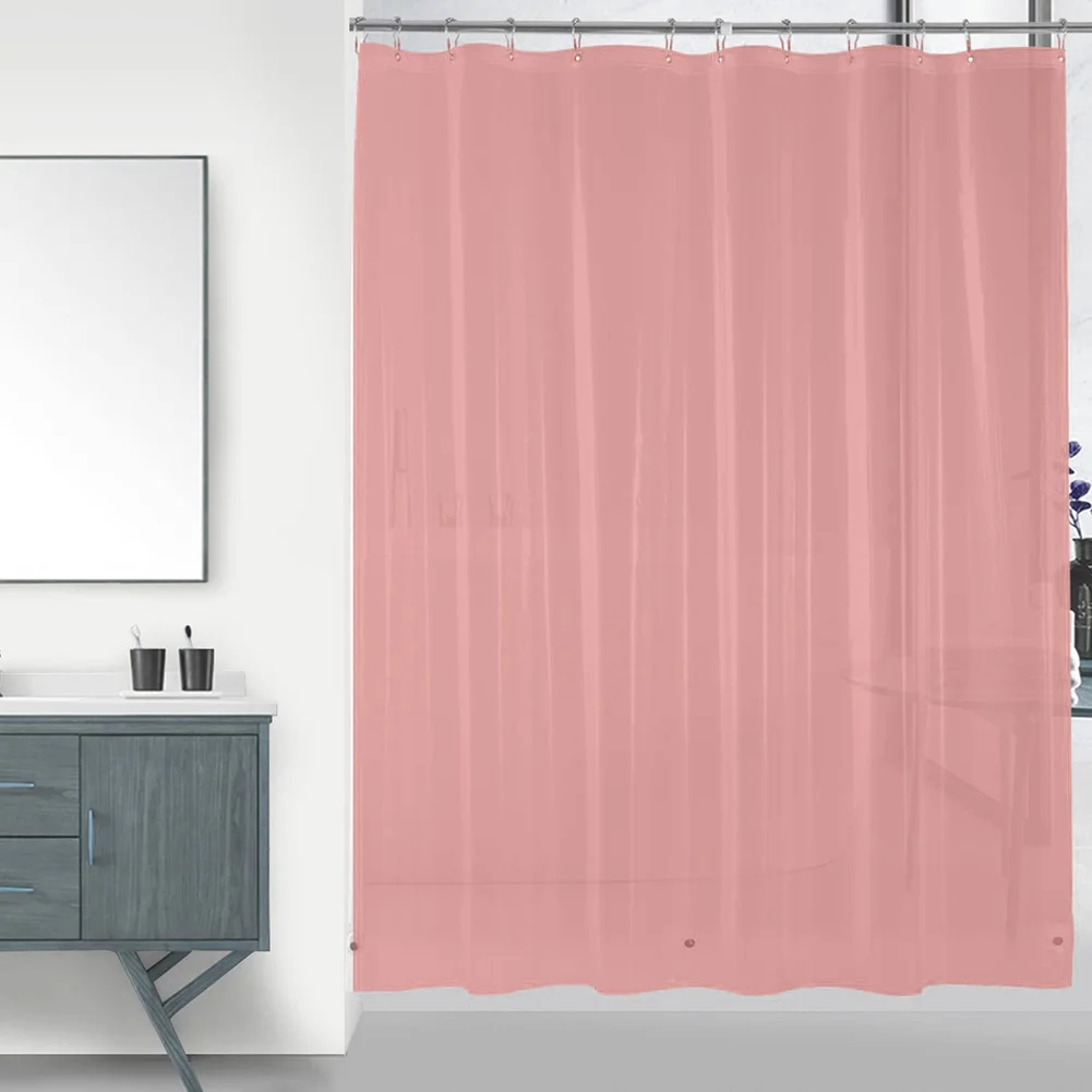 Waterproof Transparent/Colorful PEVA Shower Curtain with Hooks - Mildew Resistant Luxury Bathroom Decor