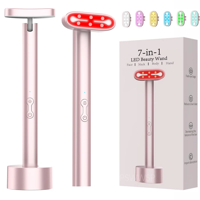 7 Color Eye Beauty Device Electric Eye Massager Anti Wrinkle Skin Lifting Relax Bags Dark Circles Facial Beauty Wand eye massager