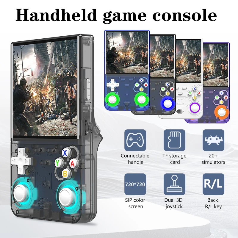 R36ULTRA Retro Handheld Game Console 3000mAh 4.0Inch IPS Screen Portable Pocket Video Game Player 64G/128G Open Source Consoles