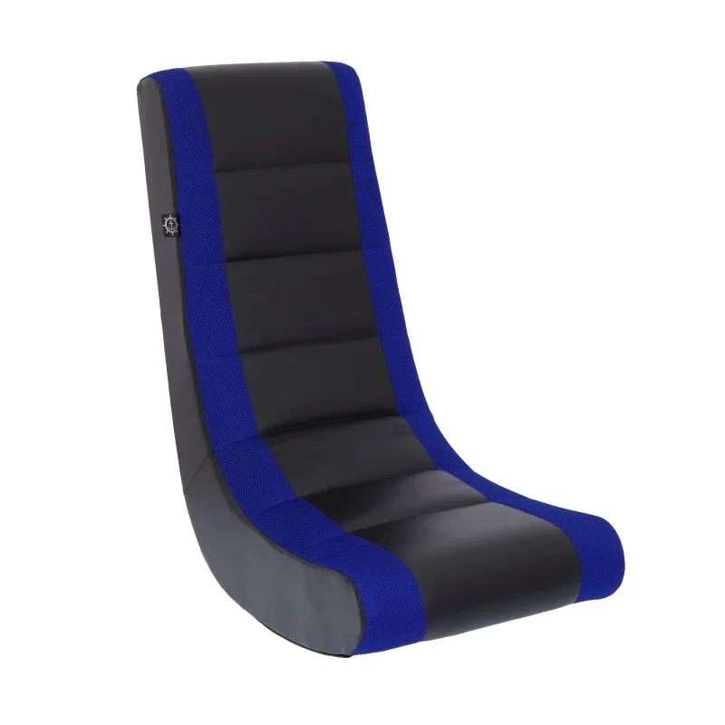 

The Crew Furniture Classic Video Rocker Floor Gaming Chair, Kids and Teens, PU Faux Leather & Polyester Mesh, Black/Blue