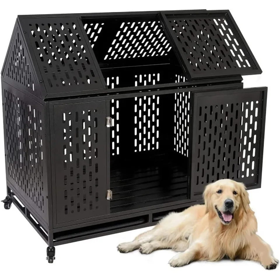 Heavy Duty Metal Dog Cage with Patent Lock