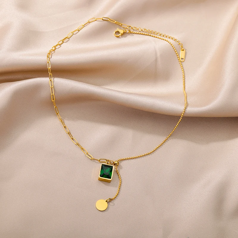 Multi-layer Necklace For Women Stainless Steel Gold Plated