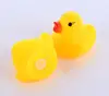 1PCS Cube Squeeze-Sounding Dabbling Water Yellow Duck Mini Bath Baby Vinyl Floating Bathroom Swimming Games Christmas Toys Funny 2
