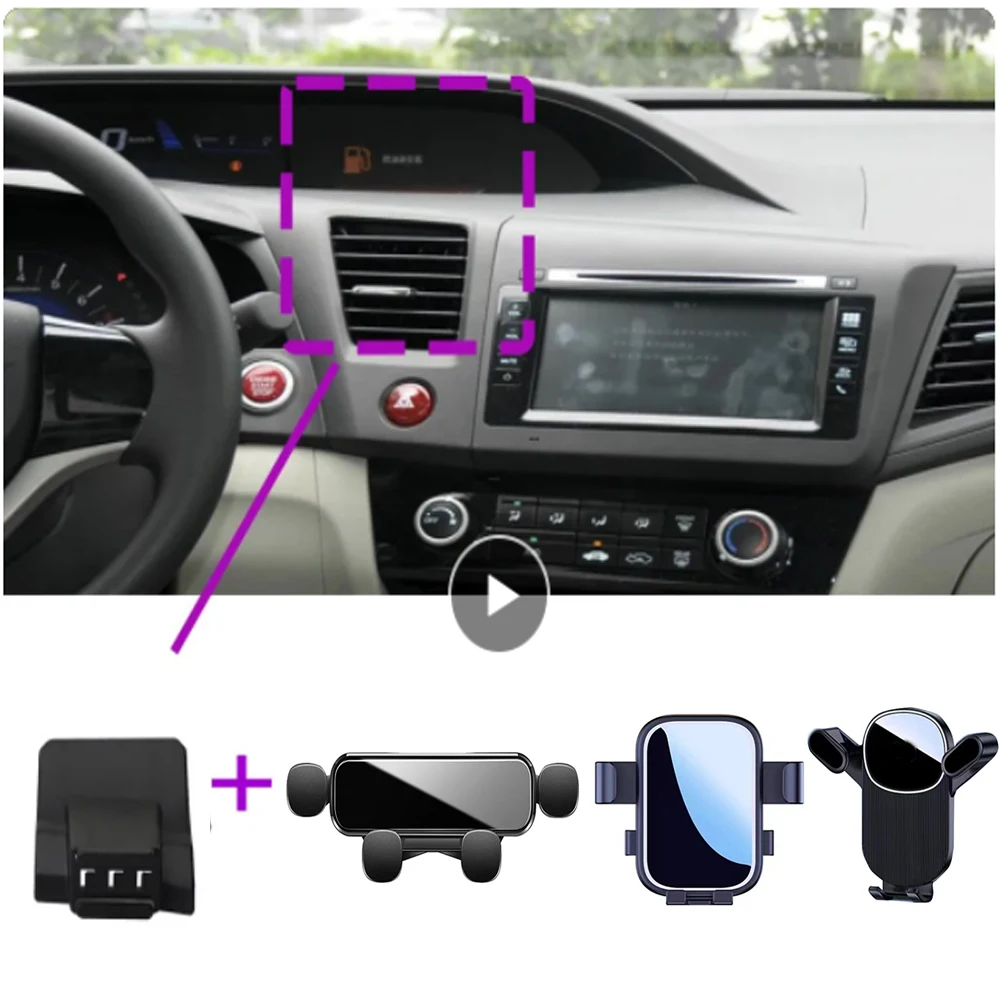 

Car Mobile Phone Holder For Honda Civic MK9 2012 Special Fixed Bracket Base Interior Accessories