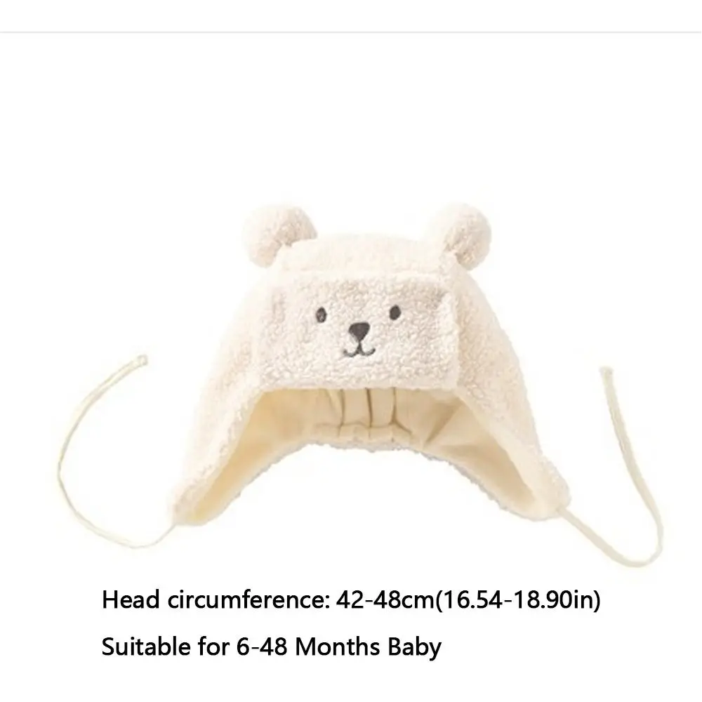 Warm Cartoon Bear Beanie Hat for Kids