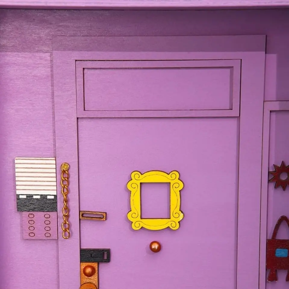 Purple Door Friends Key Holder Wood Box Hanging Key Wooden Hanger Storage Rack Organizer Shelf Home Wall Decor Crafts Gift 6