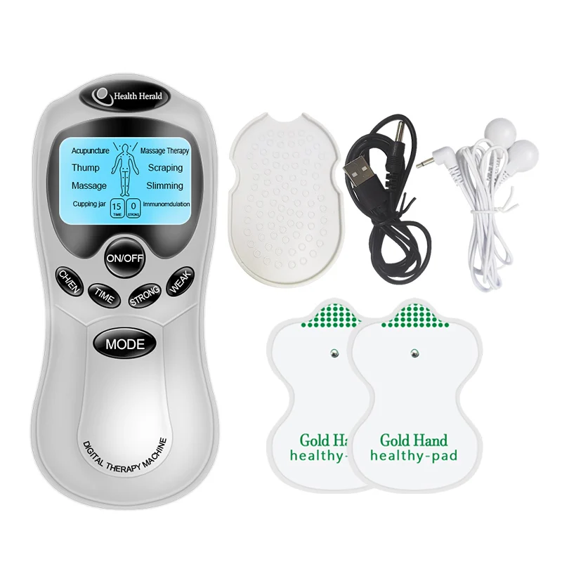 Tens Machine Muscle Massager Body Relaxation Therapy 8Mode Pulse Massage for Neck Back Meridian Physiotherapy masajeador muscula
