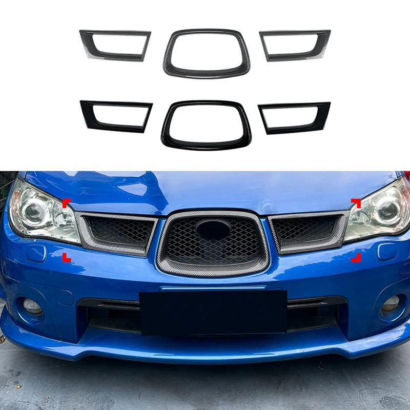 Car Grille Front Hood Grille Racing Bumper Grill Exterior Accessories For Subaru Impreza WRX STI 2006-2007-AD39 bumper grille trim strips
