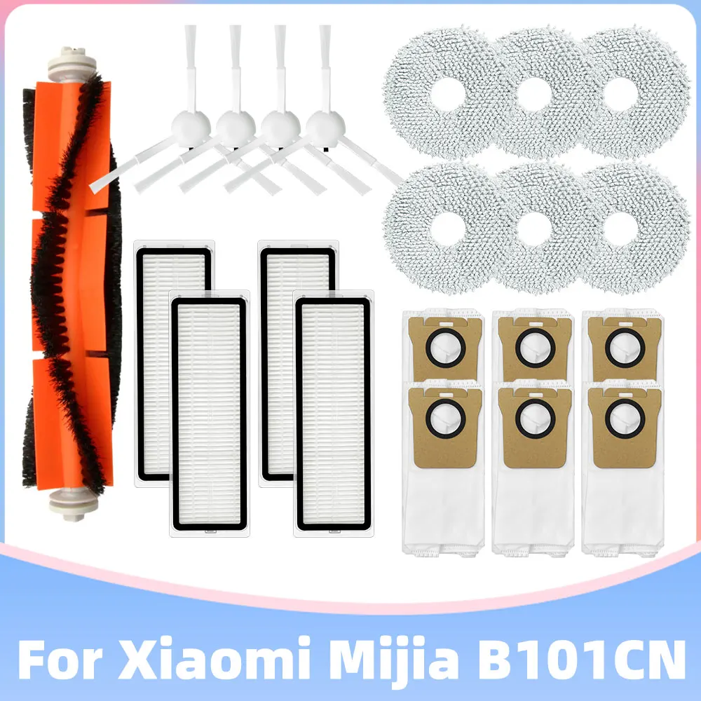 Replacement Parts Kit For Dreame Robot Vacuums – Main Brush, Side Brushes, Filters, Dust Bags, Mop Pads