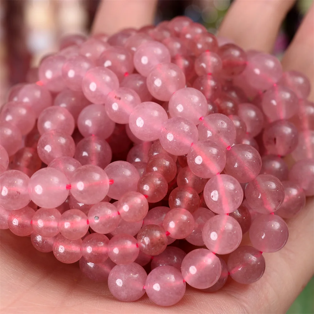 thumbnail image 1 of Cuentas de piedra natural, jaspe de lava, ojo de tigre, cuarzo, ágata, cuentas redondas sueltas para hacer joyas, accesorios de pulsera DIY, 4-12 mm, 1 of 5