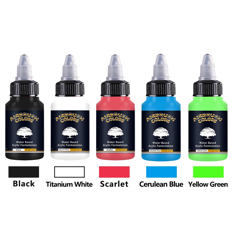 AirbrushAcrylicPaint13530mlBottle24ColorsWaterproofPigments