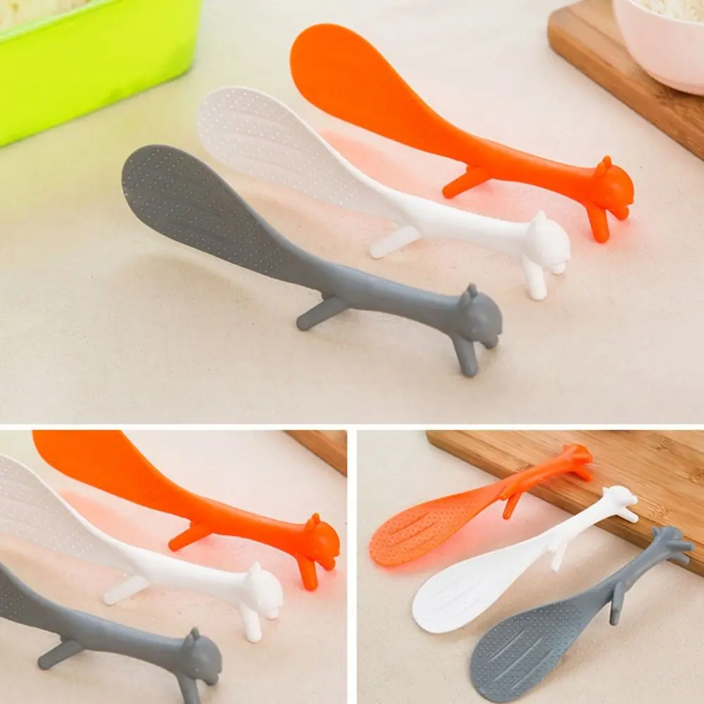 Plastic Rice Scoop Non Stick Squirrel Shaped Ladle