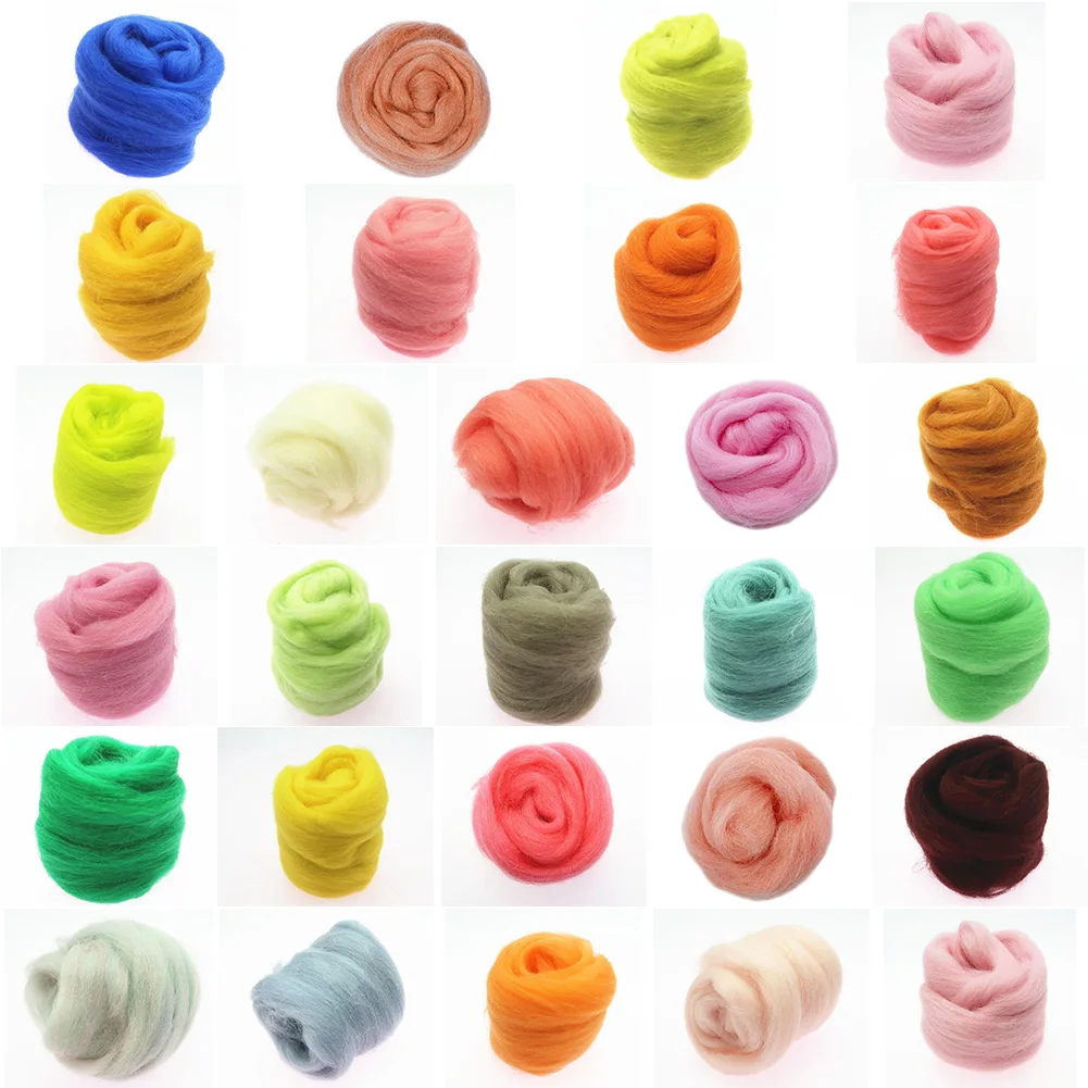 DIY Felting Wool Needle Felting Wool DIY Needle Felt New Carded Wet Colour Pack 20G Blue needle felting wool