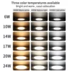 2pcs Recessed LED Spot Downlight Dial Swich CCT 3 Color Adjusted Ceiling Light AC 120V 220V 3000K 4000K 6500K Indoor Lighting 5