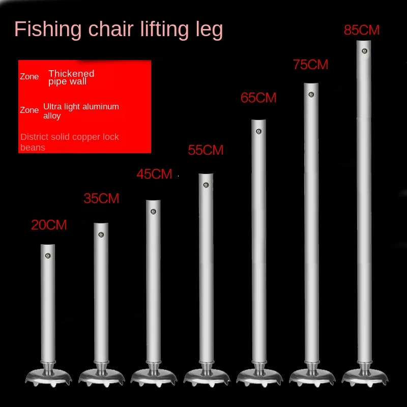 Adjustable Fishing Chair with Extended Legs Anti-Slip Foot Pads for Outdoor Fishing 1PCS