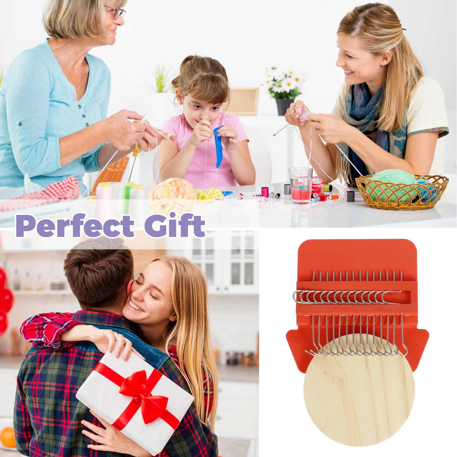 Small Darning Loom DIY Apparel Sewing Small Loom Wooden Darning Machine Apparel Sewing Stitching Mending Tools For Jeans Clothes