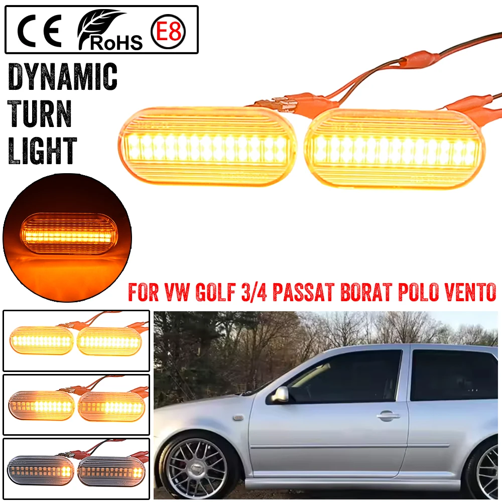 LED Turn Signal Lamp 2Pcs For SEAT Altea Exeo Ibiza 6L Toledo Cordoba