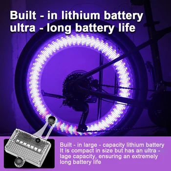 Mozzo ruota colorato mozzo ruota bicicletta luce solare impermeabile MTB luce bicicletta bilanciata LED RGB avviso lampeggiante per pneumatici