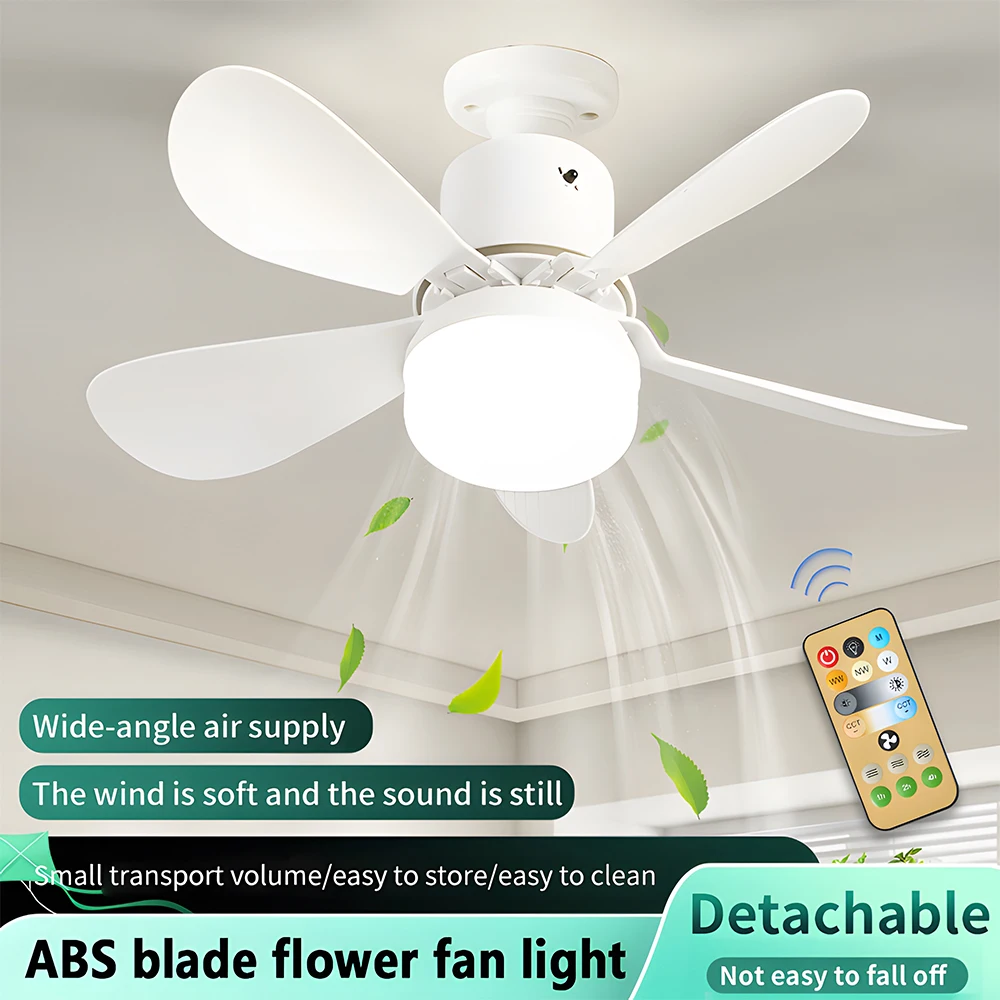 

LED Ceiling Fan With Light Remote Control Dimmable 30W E27 Base Modern Wireless Fans Lighting For Bedroom Living Room Kitchen