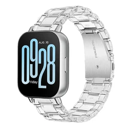 Sleek Transparent Resin Strap for Redmi Watch 5 Active (Clear)