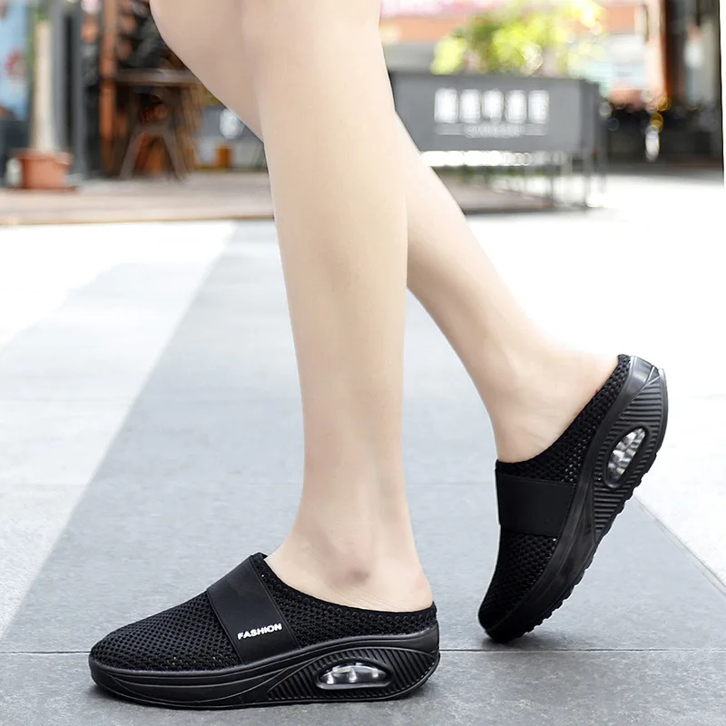 

Women Wedge Slippers Anti-slip Premium Slippers Vintage Casual Female Platform Retro Shoes Plus Size Orthopedic Sandals Flats