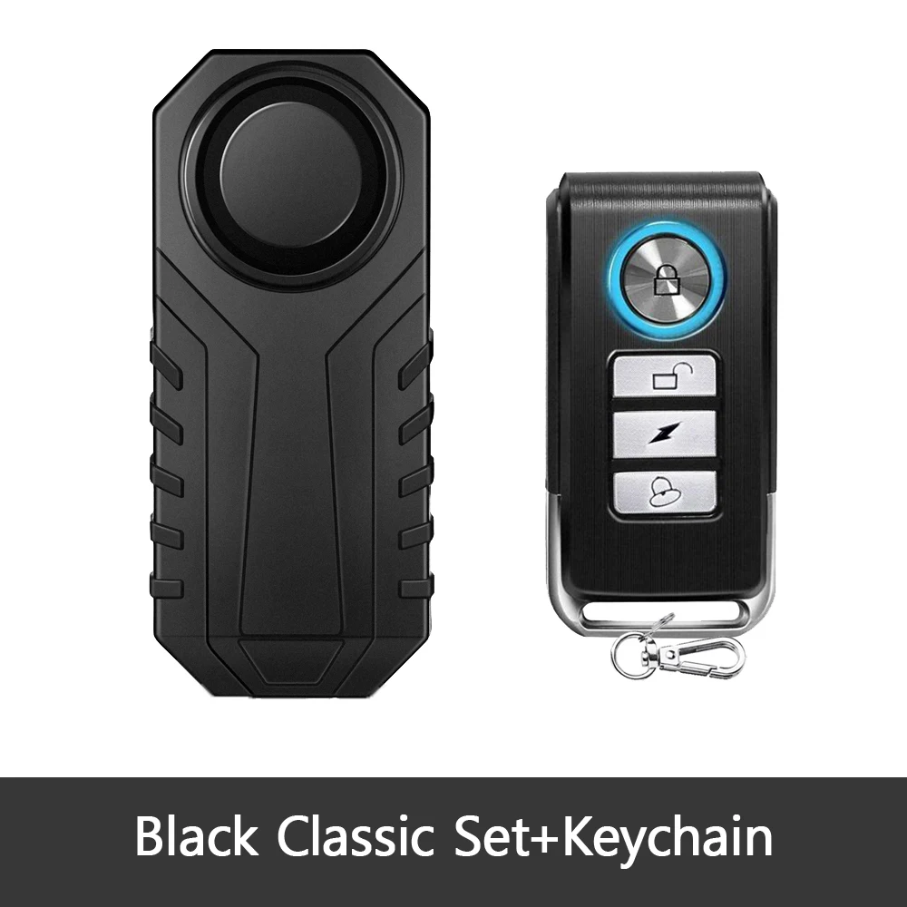 Motorcycle and Bicycle Anti-Theft Wireless Alarm System with Remote Control and Waterproof Design, 113dB Security Alert