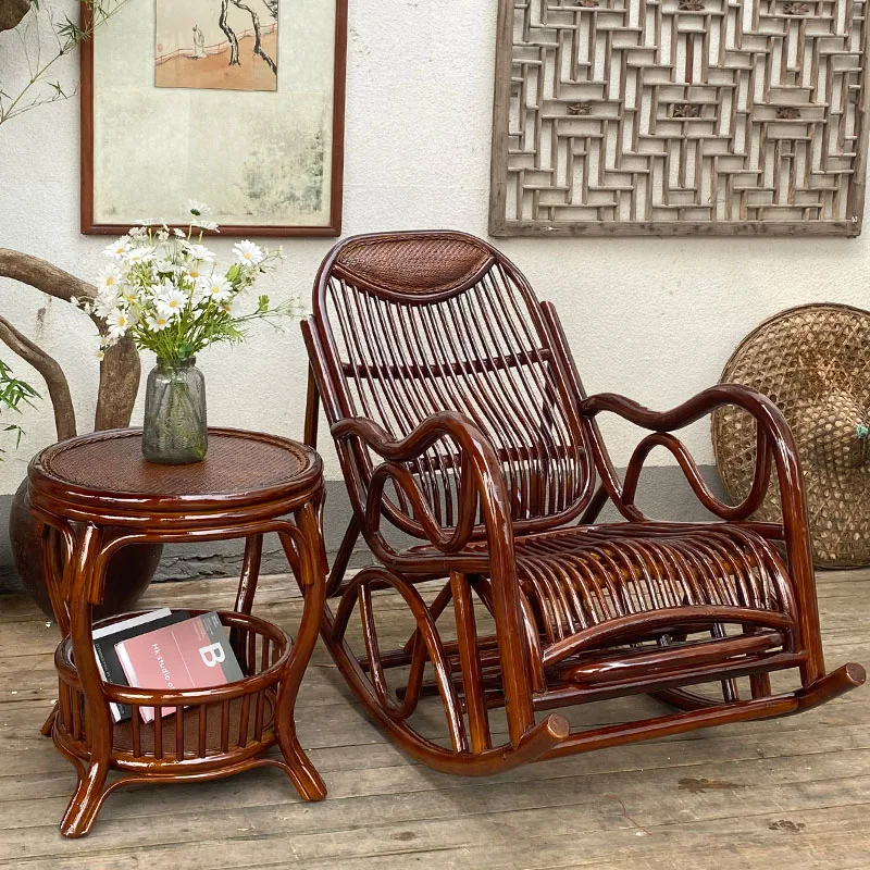 Outdoor Rocking Rocking Chairs Indoor Rattan Recliners Zhenteng