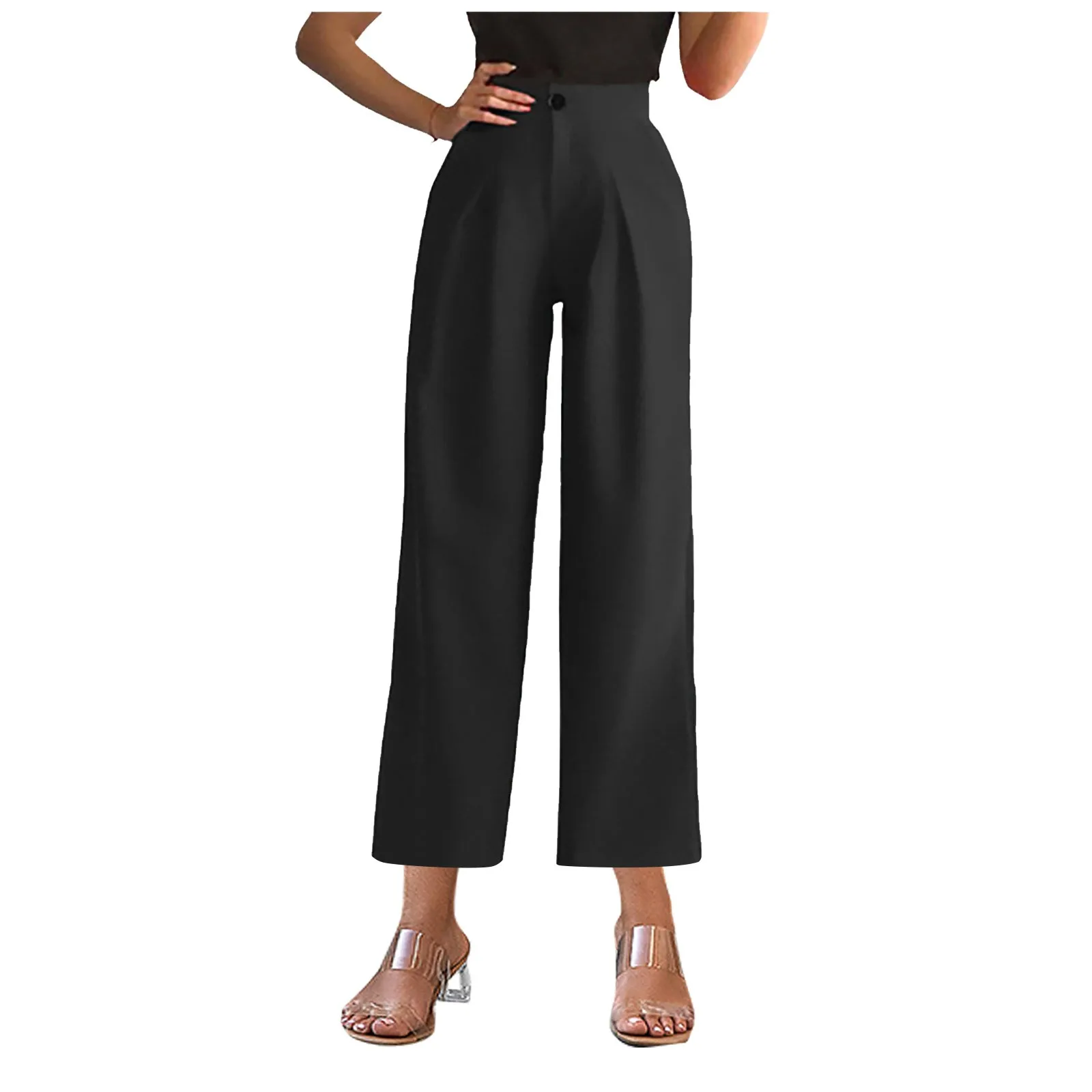 

Женские винтажные однотонные повседневные брюки на пуговицах с поясом на молнии эластичные прямые Костюмные брюки длинные брюки женские элегантные