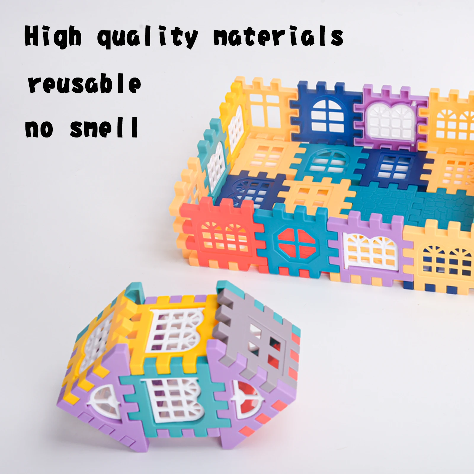 Large scale house building block simulation window design, kindergarten construction, creation of boys and girls large house bui 3