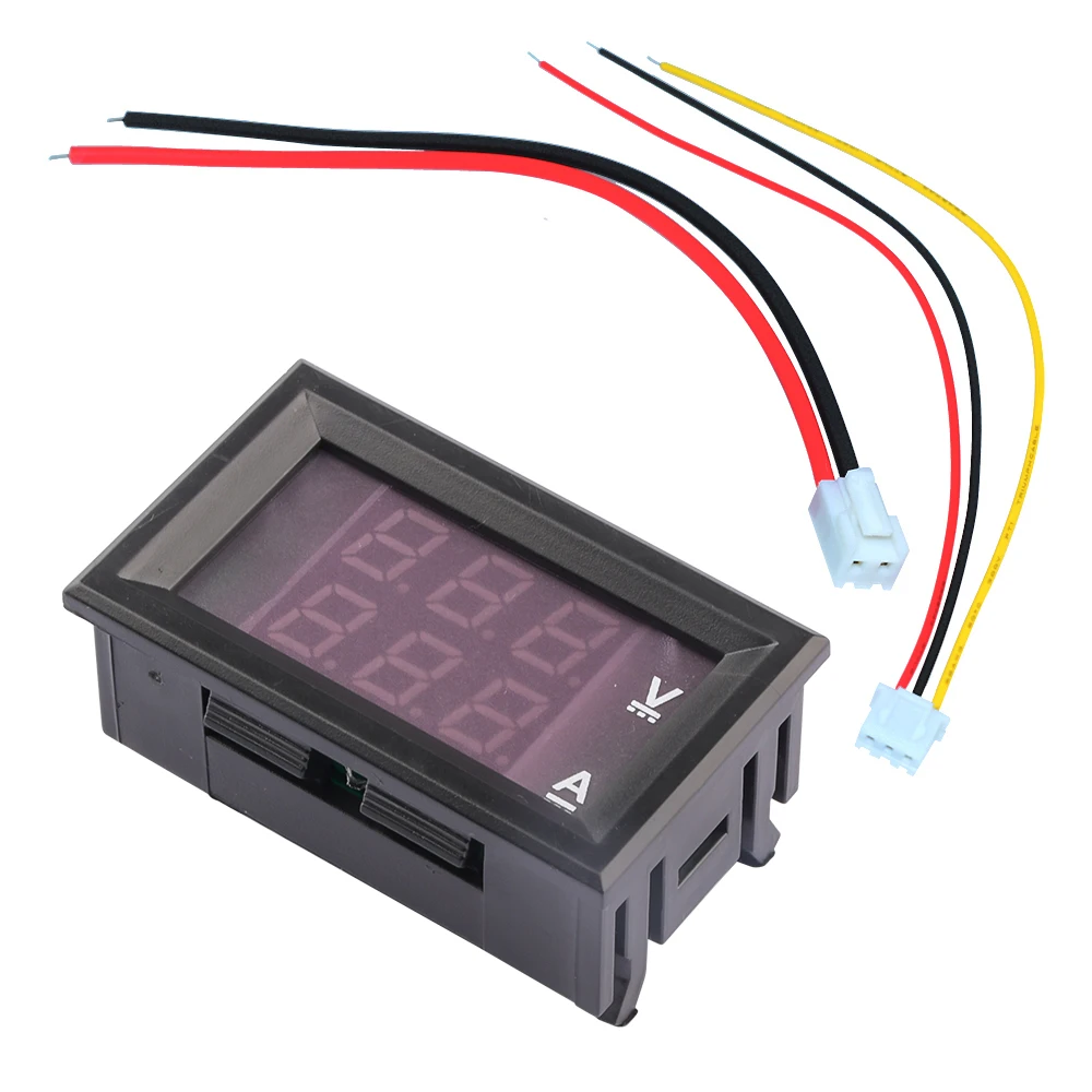 DC100V 10A LED 디지털 볼트미터 암페어미터 자동차 오토바이 조절 가능한 전압 전류계 볼트 감지기 테스터 모니터 패널 5선