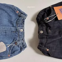 Autumn New Baby Loose Denim Trousers Infant Toddler Straight Leg Pants Fashion Boys Girls Casual Versatile Pocket Jeans Clothes 2