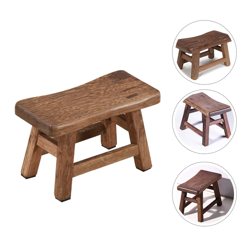 

1pc Practical Wooden Stool Household Kid Bathing Stool Living Room Footstool