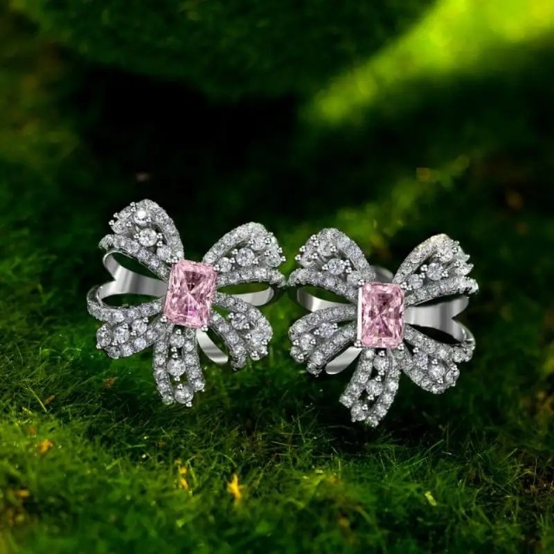 

Женские серьги из серебра 925 пробы, с розовым фианитом