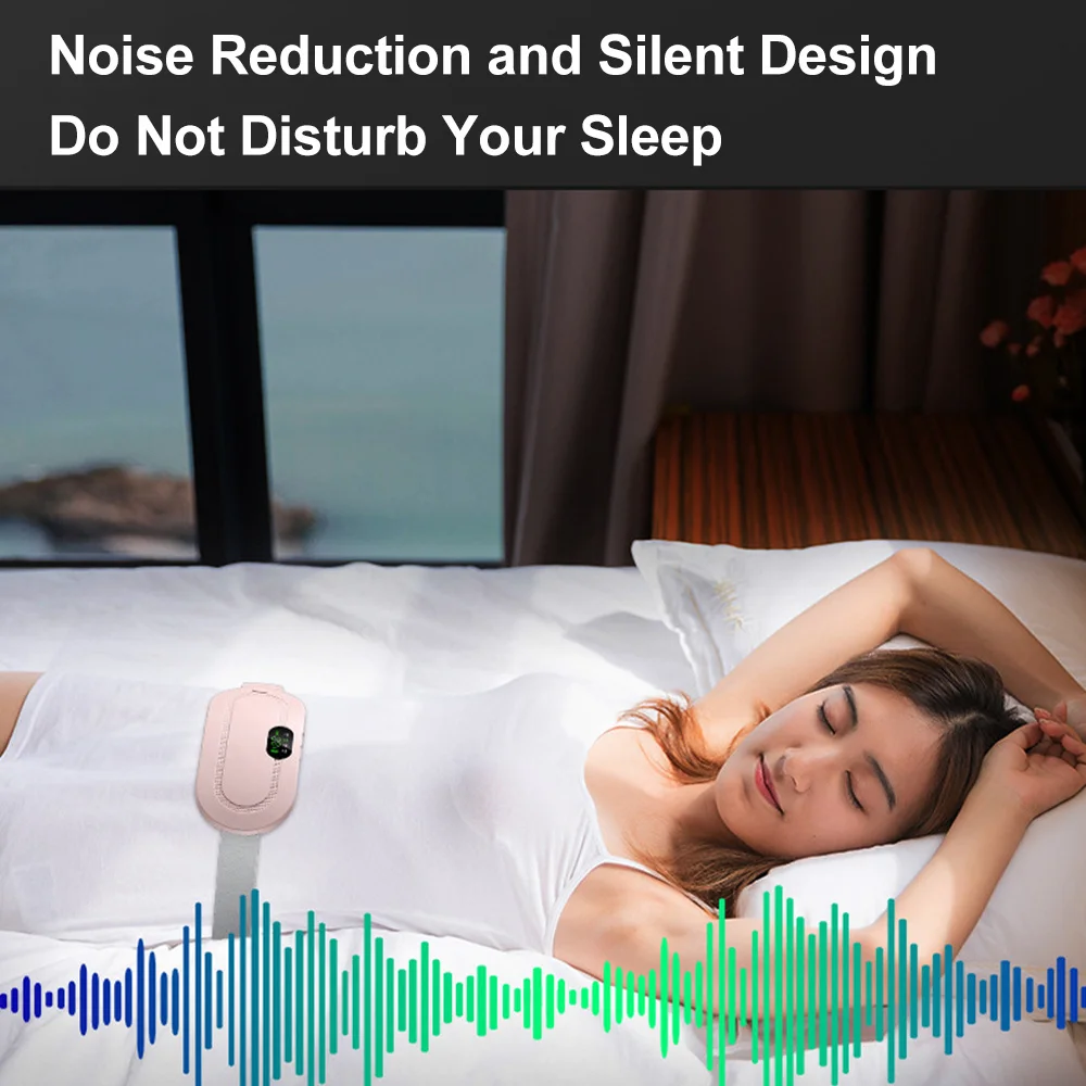 Smart Electric Warming Palace Massage Belt Vibrating Abdominal Waist Massager for Women Menstrual Care Uterus Pain Relief