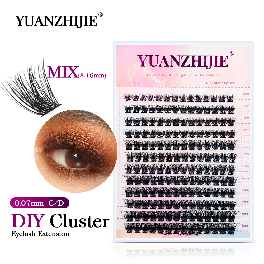 

YUANZHIJIE Segment DIY Lashes Halloween 3D Effect Fake Cilis Thick Fluffy Volume Eyelashes Cut into Segments Natural-Looking Fan