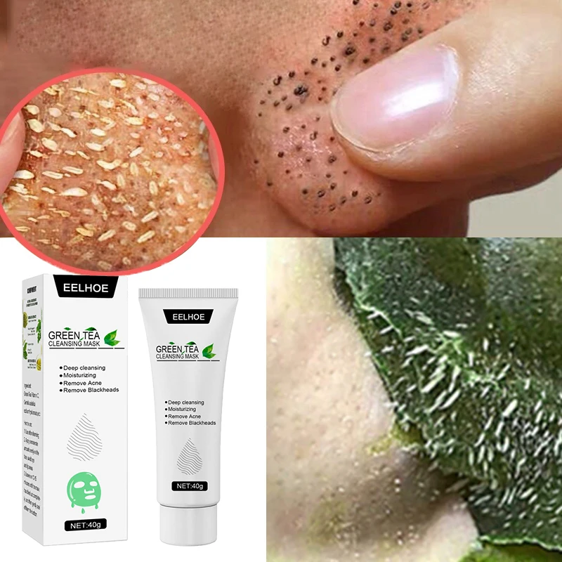 

Remove Acne Blackheads Green Tea Peel-Off Mask Whitening Skin Anti-Wrinkle Pore Shrinking Serum Cream