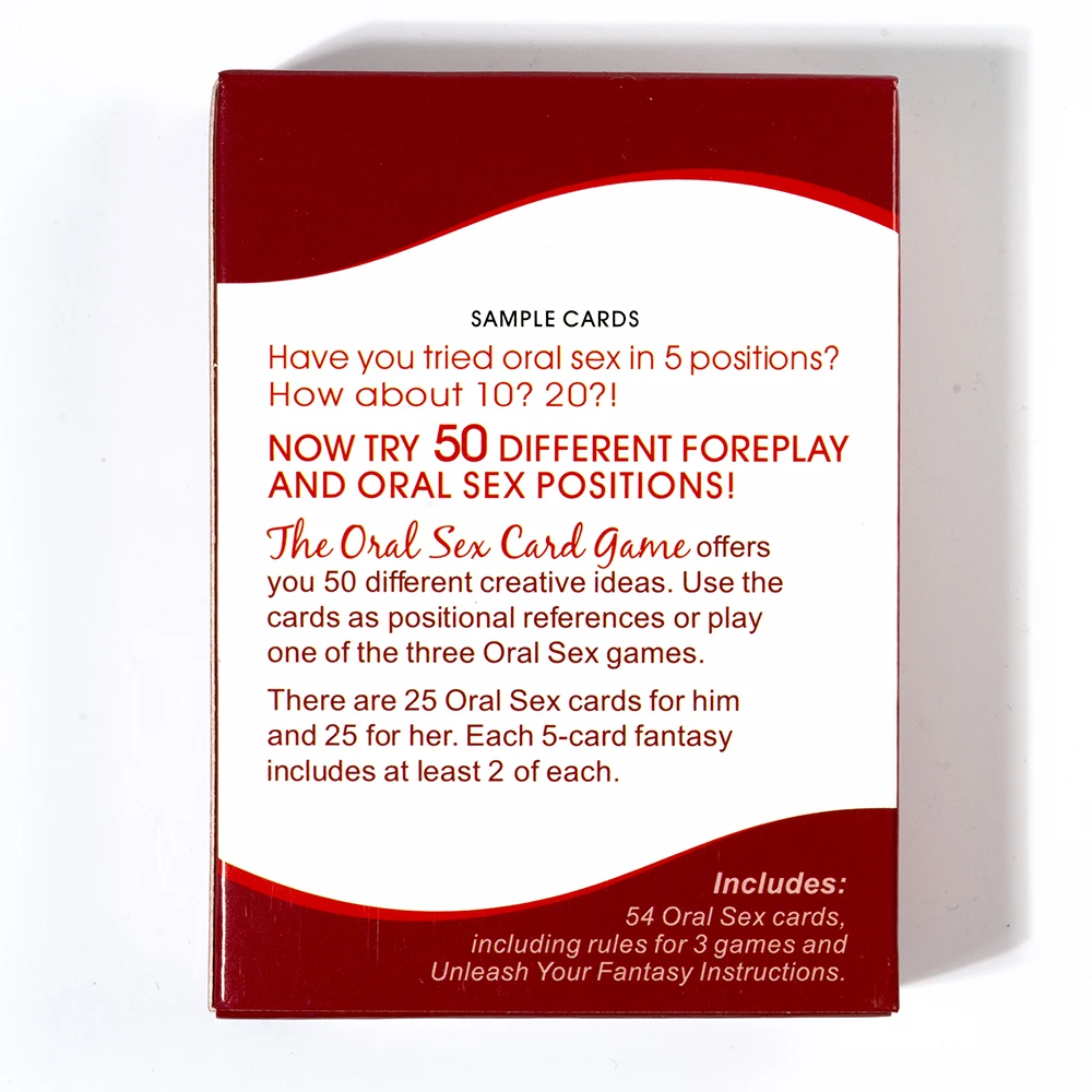 Oral Card Game 50 Different Foreplay Position for Couple card games