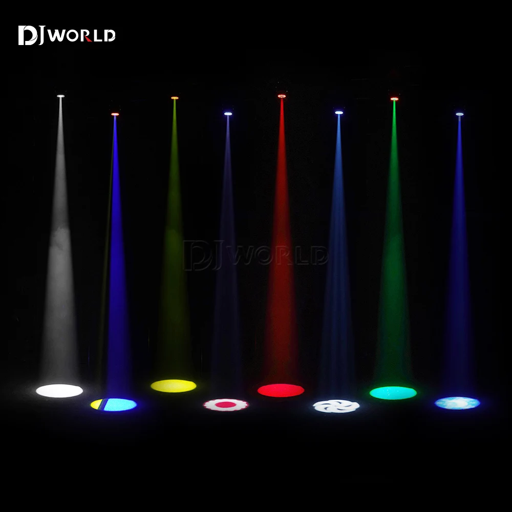 New 100W LED Spot Gobo Beam Moving Head Light with 12pcs LED Lamp Beads Aperture Circle 5 Prism DMX For Discos DJ Bar Party