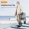 Walking Stick with Seat Transport Chair for Seniors Folding Rolling Walker Wheelchair Wheels Combo & Aluminum Mobility Walkers 5