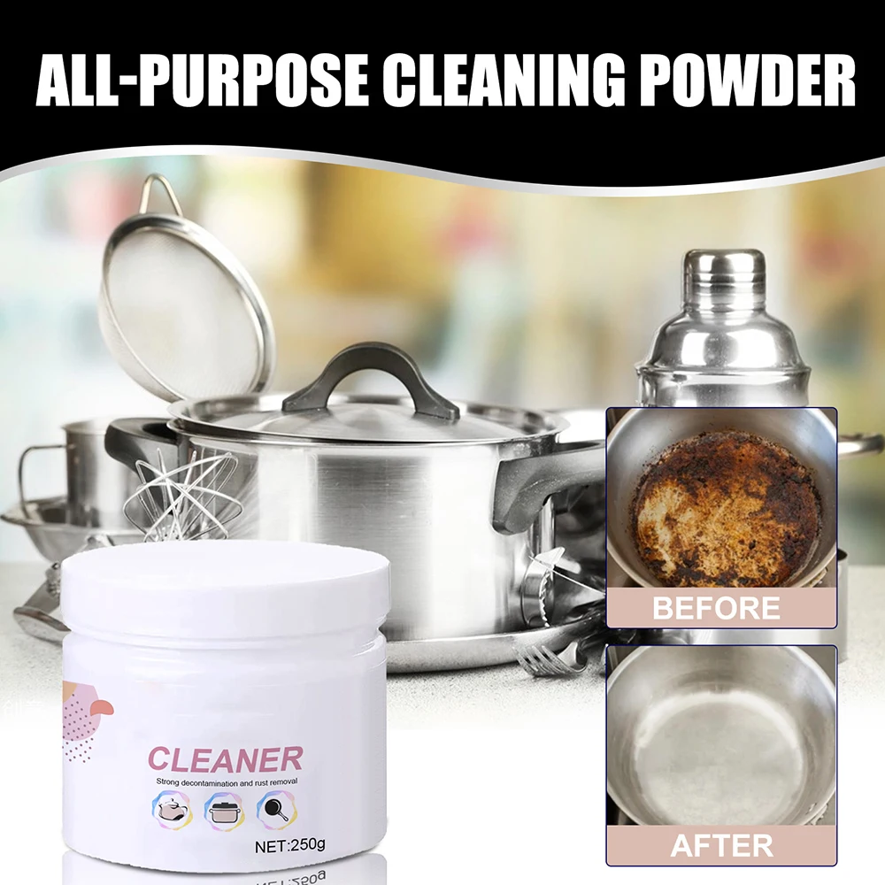 Household Cleaning Powder Multipurpose Efficient Cleaning Oil Stain Stove Faucet Range Hood Ceramic Tile Cleaner Kitchen