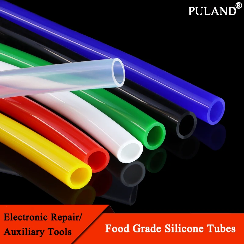 Silicone Tube 1m Colorful Silicone Tube ID 1 2 3 4 5 6 7 8 9 10 12 14 16 18 20 25mm Food Grade Tubing Flexible Drink Pipe Water Hose