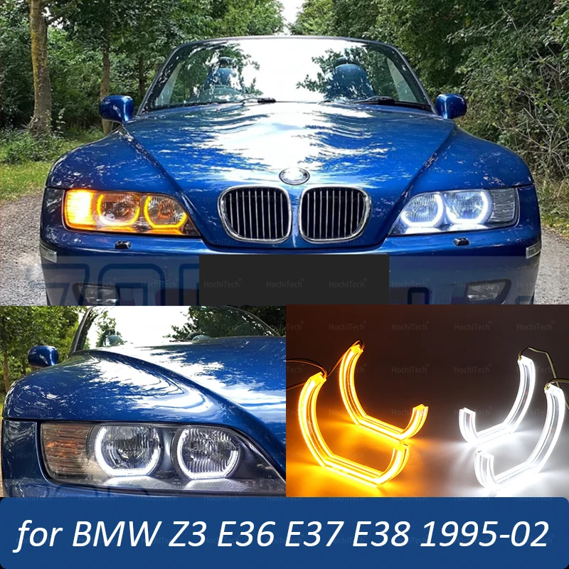 

2 Years Warranty Hight Quality LED ice Crystal Angel Eyes Kit White Halo Ring for BMW z3 E36 E37 E38 roadster coupe 1995-2002