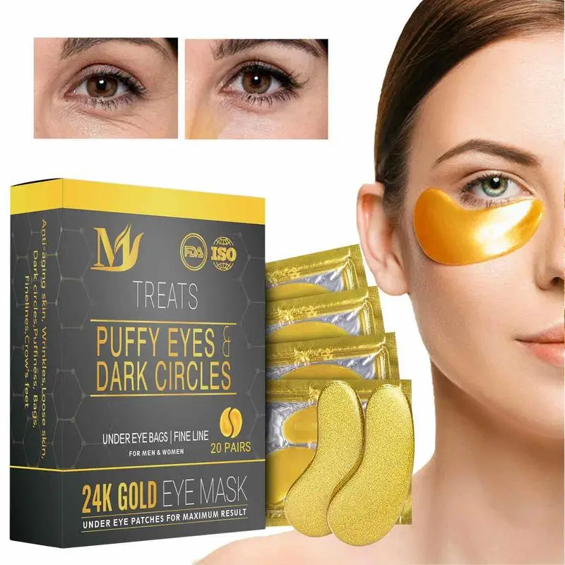 24k Gold Under Eye Patches 24K Collagen Eye Pads For Dark Circles