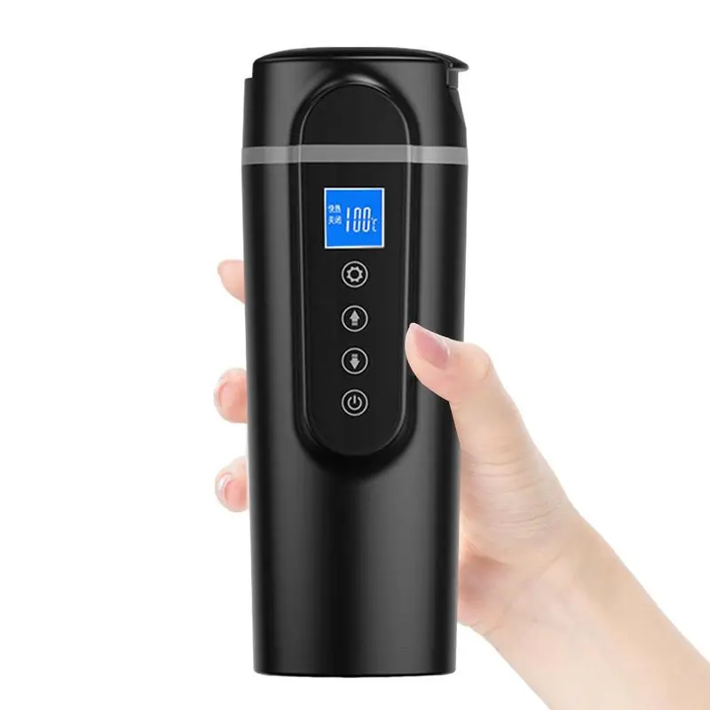 

Smart Car Heating Mug 24V/12V Electric Heated Travel Mug 420ml Smart Temperature Control Low Noise Smart Heating Car Cup 30100