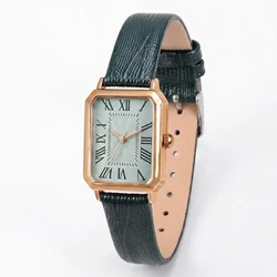 Luxurious Genuine Leather Textured Watch Band Belt - 14mm (Green)
