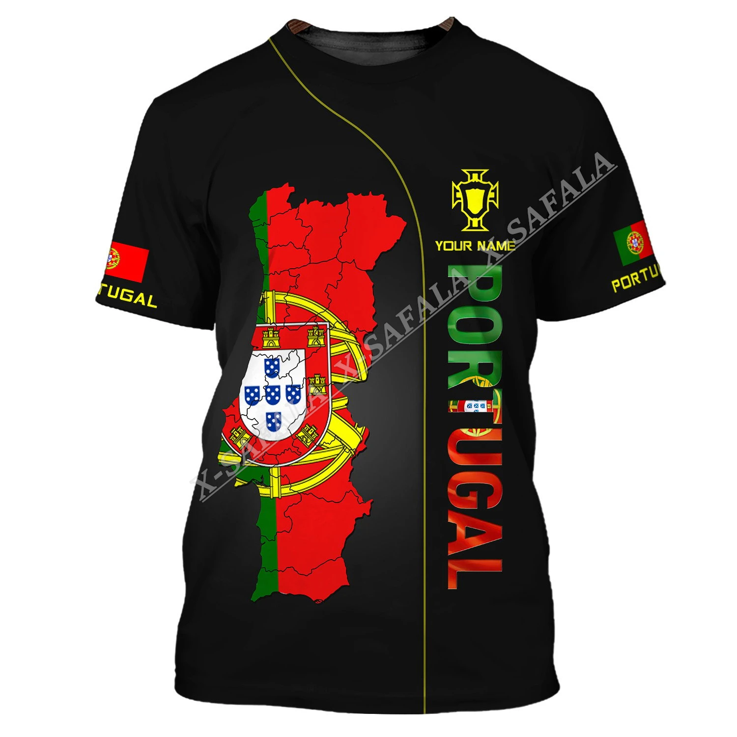 Portogallo Francia Argentina Flag Custom 3D Printed Milk Fiber Baby Skin Feeling Maglietta Sportiva Di Alta Qualità Summer Men Top Tee