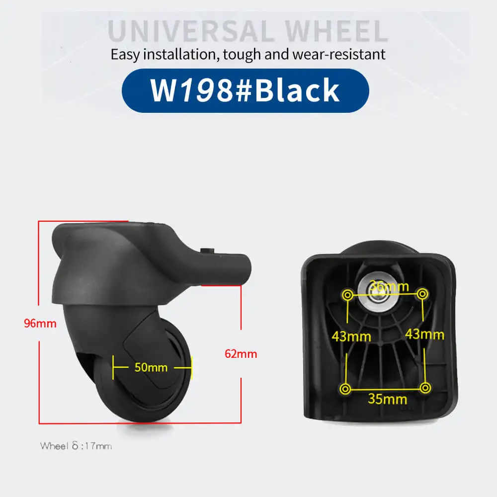 Hongsheng Suitcase Universal Wheel Trolley Case Wheel Accessories Password Travel Mute Universal Wheel Repair and Replacement