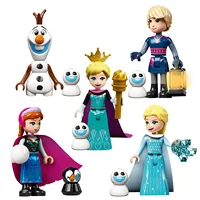 5pcs/set Disney FROZEN Series Princess Elsa Mini Figma 66006-66010 Building Blocks Model Toys for Children 1