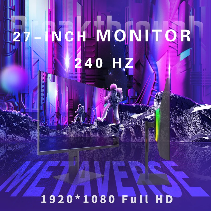 

27 inch FHD 240Hz monitor Pc gamer IPS desktop computers gaming PC 1ms Response time HDR400 TYPE-C HDMI DP monitor for pc.